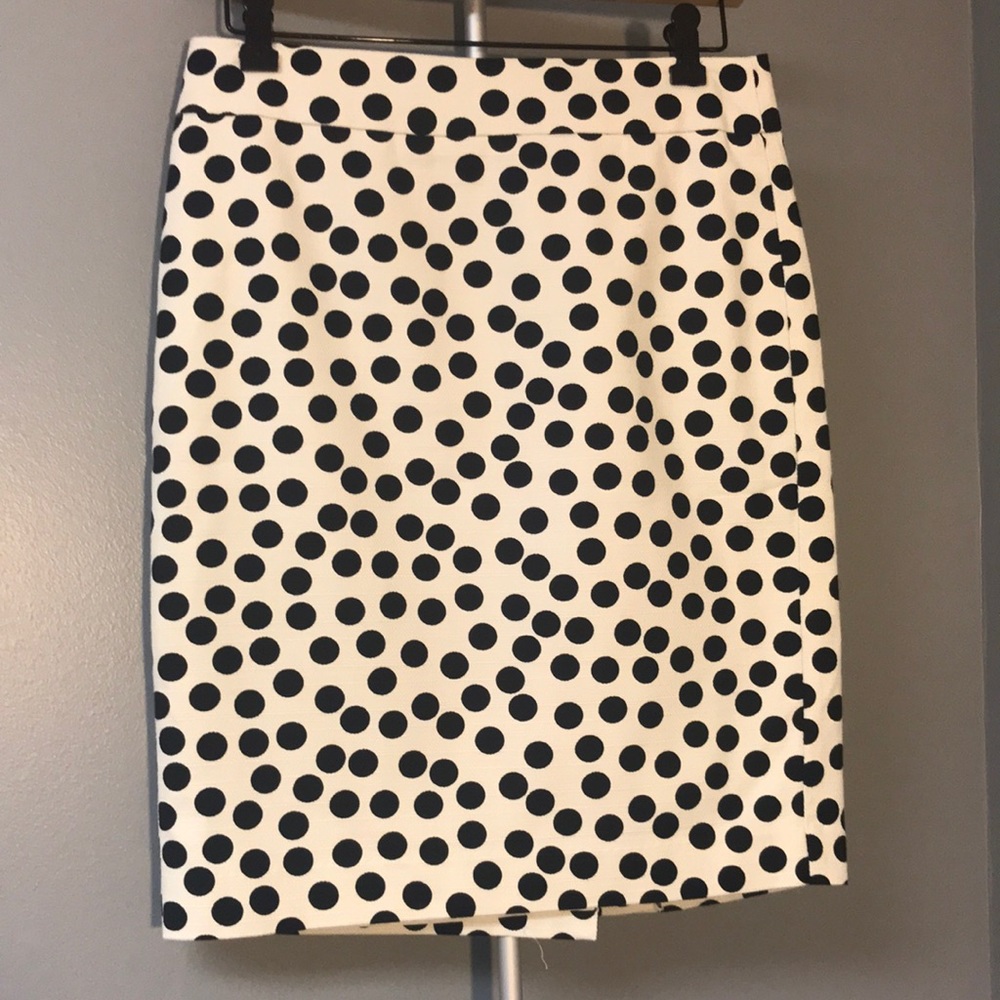 Ann Taylor Midi Polka-Dot Skirt